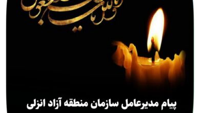 Photo of پیام مدیرعامل سازمان منطقه آزاد انزلی در پی اقدام تروریستی رژیم صهیونیستی:
