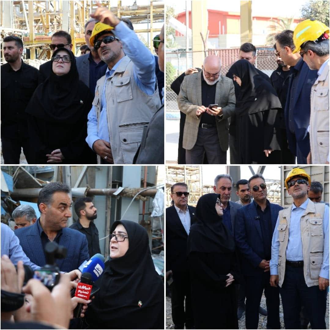 بازدید سخنگوی دولت از فجر انرژی؛ تأکید بر حمایت کامل دولت از بازسازی و تقدیر از فرماندهی میدان – پارسیان