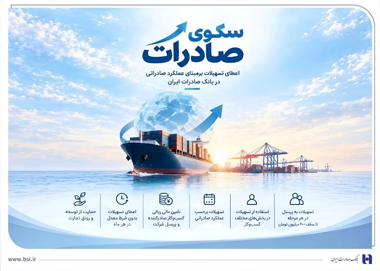 اعطای تسهیلات برمبنای عملکرد صادراتی در بانک صادرات ایران