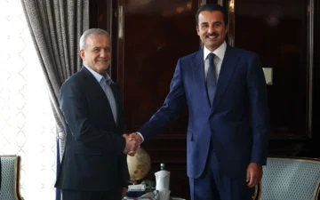 دیدار امیر قطر با دکتر پزشکیان