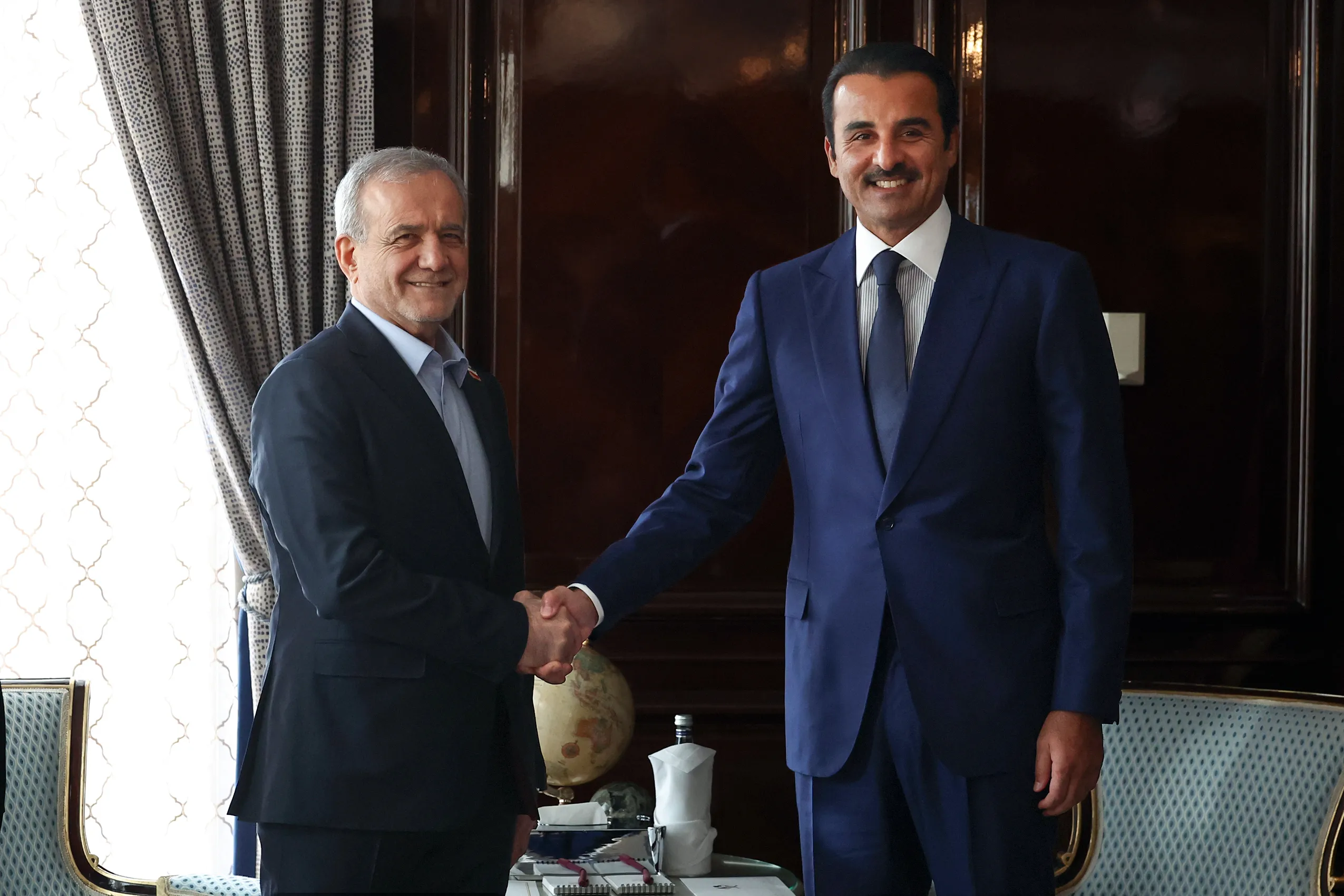 دیدار امیر قطر با دکتر پزشکیان